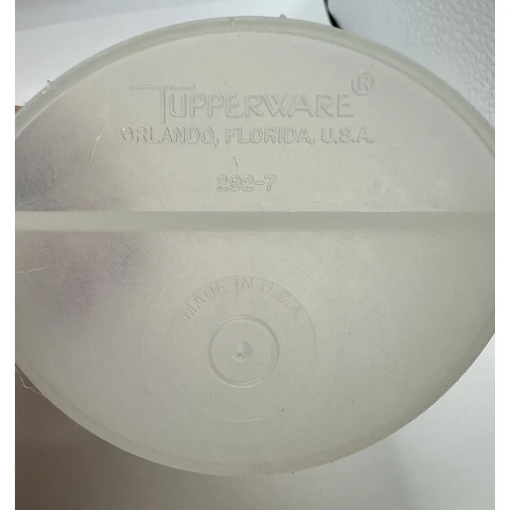 Tupperware Round Flour Rocker Scoops Dark Red & Clear Set of 2 USA